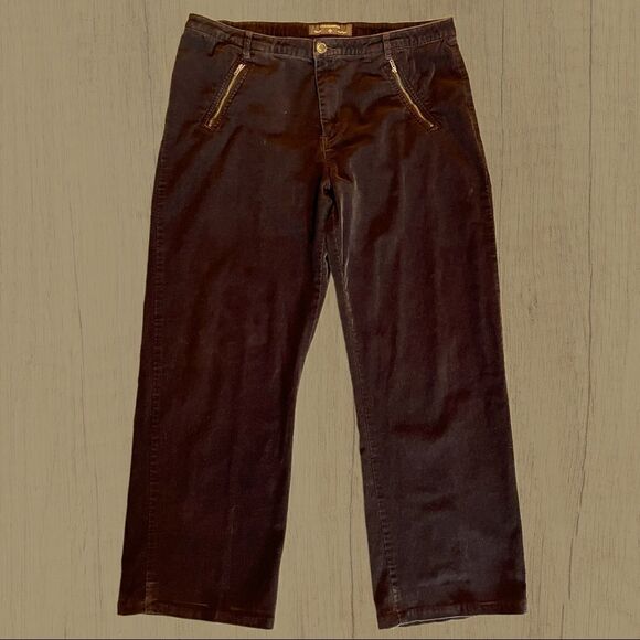 Vintage Pants - Vintage 90s mid rise wide leg brown corduroy pants